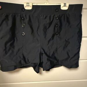 Torrid. Retro Chic Black High Waist Women's swim Shorts
